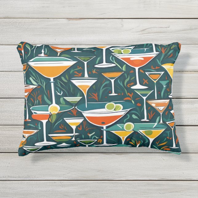 Reversible Martini Kissen Für Draußen (Vorderseite)