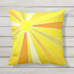Reversible Muster Sunshine/Floral Kissen Für Draußen