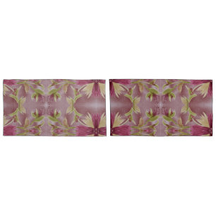 Reversible Pillow-Hüllen mit Olivenöl und Burgund Kissenbezug