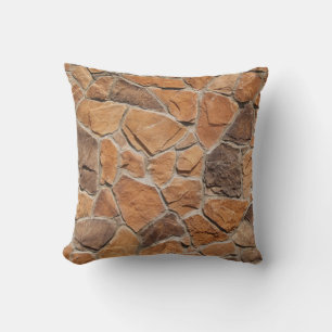 Reversible Red Stone Wall Kissen