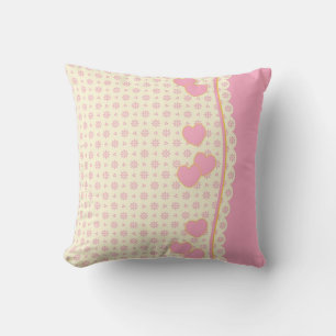 Reversible rosa und weiße Augenlider Kissen