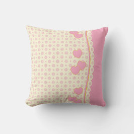 Reversible rosa und weiße Augenlider Kissen