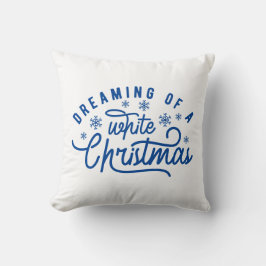 Reversible Träume von einem weißen Weihnachten Kissen