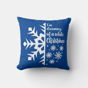 Reversible Träume von einer weißen Weihnachtsschne Kissen