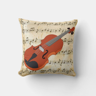 Reversible Violin Sheet Music Kissen