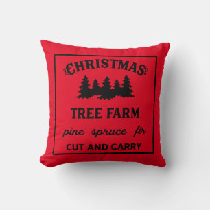 Reversible Weihnachtsbaumfarm Kissen