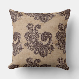 "Reversible Wildleder Tan Design Decorative Kissen