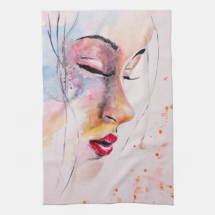 Rêves colorés Girl Kitchen Peinture de serviettes