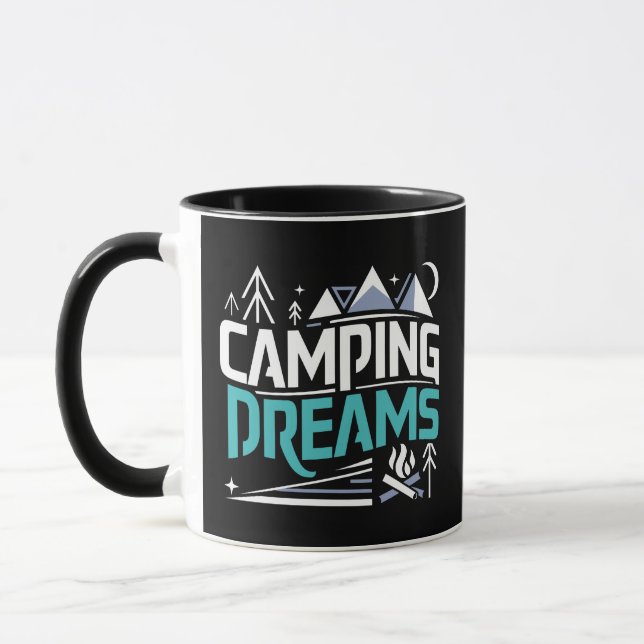 Rêves de camping, tasse noire (Gauche)