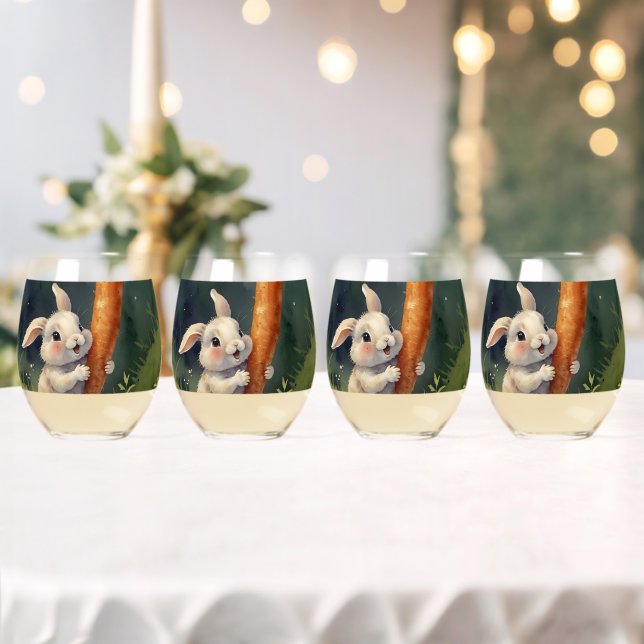 Rêves de lapin de prairie : Verre de vin sans pier (Insitu (Mariage))
