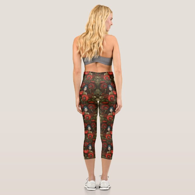 Rêves de pavot - Joli Capris Leggings (Verso)