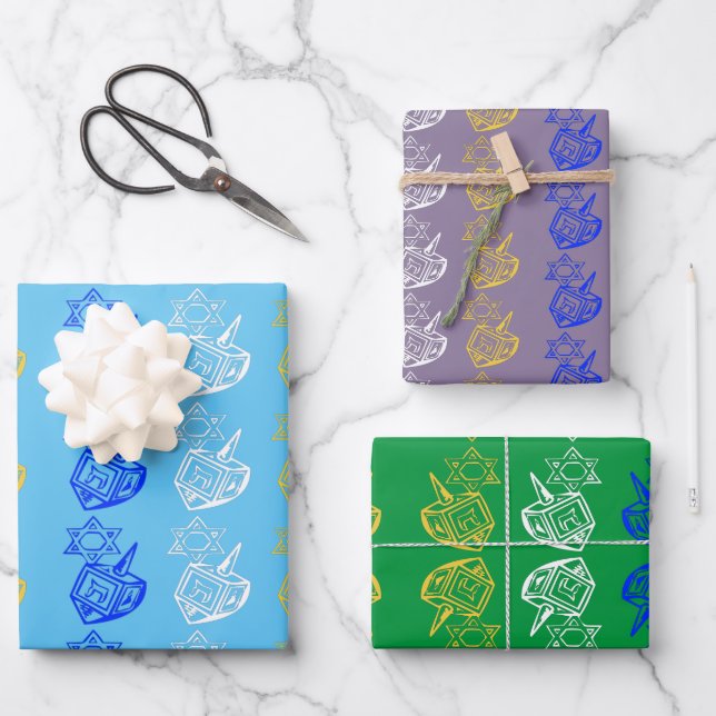 Rêves + Étoiles Enveloppant des feuilles de papier (Recto)