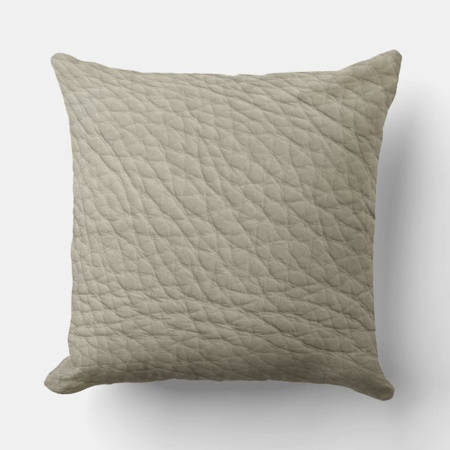 Revêtement en cuir gris clair Imprimer Coussin déc (Recto)