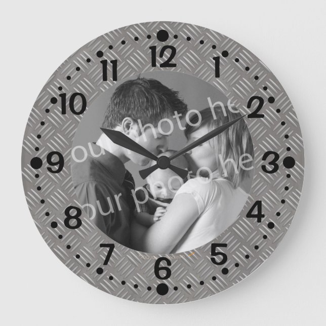 Revêtement en métal embouteillé Horloge photo pers (Recto)