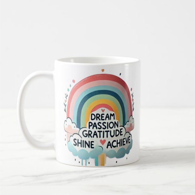 Rêvez Big Rainbow & Cloud Theme Coffee Mug (Gauche)