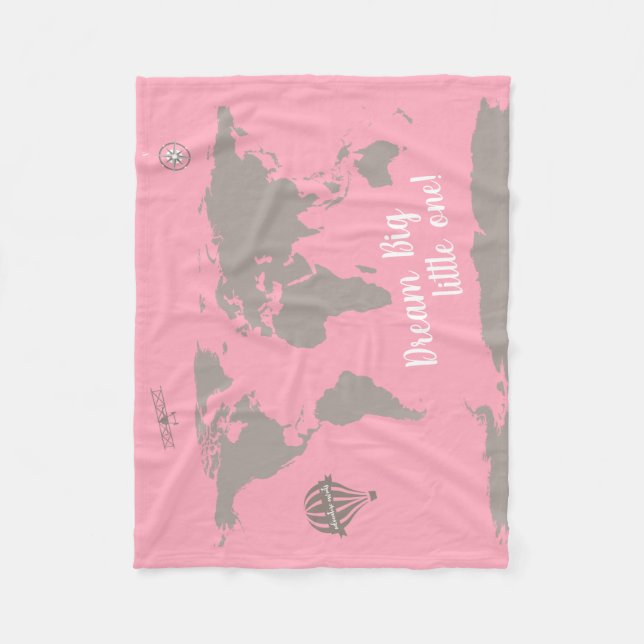 Rêvez-en un grand petit ! Couverture pour bébé ros (Devant)