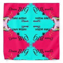Rêvez grand et agir unicorn bandana