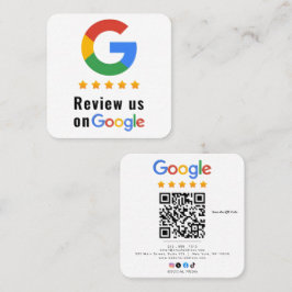 Review Google Review QR Code Google Ratings Quadratische Visitenkarte