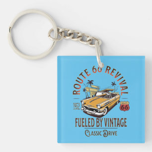 REVIVAL ROUTE 66 - DURCH VINTAGE LUFT BEFÜRWORTET SCHLÜSSELANHÄNGER