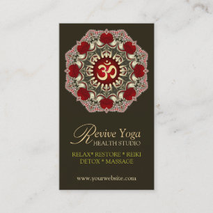Revivre Yoga Aimer Om Cartes de visite du Nouvel 