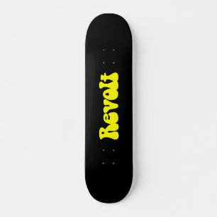 Revolt - Gelb auf schwarz Skateboard