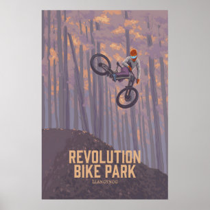 Revolution Bike Park Mountainbike-Reiseplakat Poster
