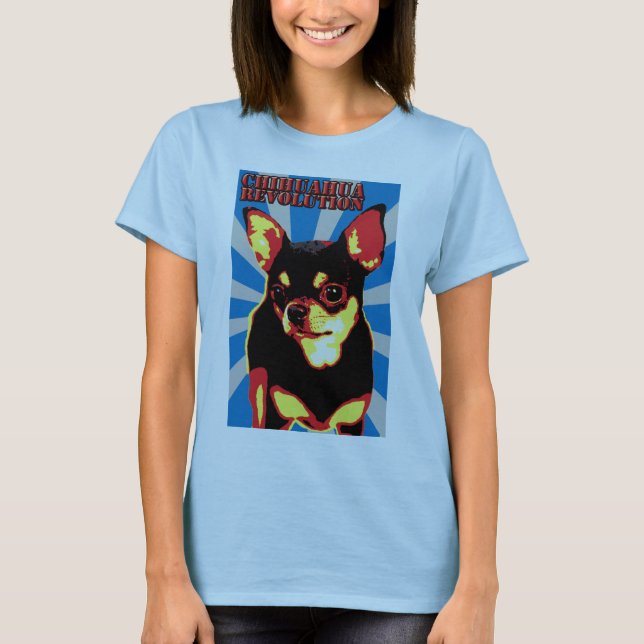 révolution de chiwawa - T-shirt bleu (Devant)