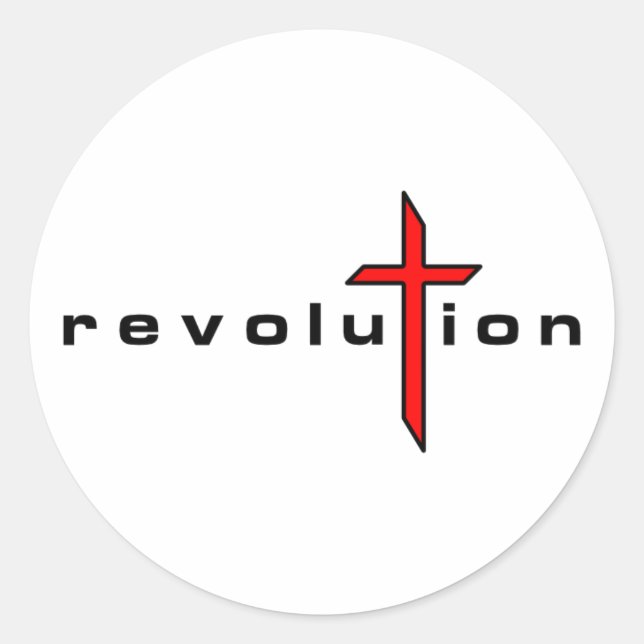 revoluTion - Klassischer Aufkleber (Vorderseite)