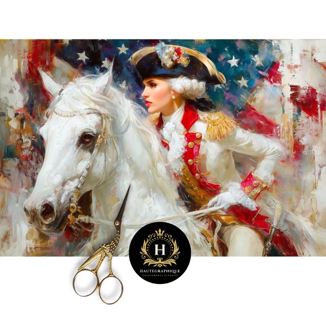 Revolutionäre Allgemeine Frau auf der Rückentkoppe Seidenpapier (Von Creator hochgeladen)