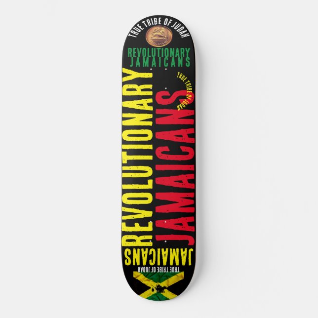 REVOLUTIONÄRE JAMAIKANER 8 1/4" Skateboard Deck (Vorderseite)