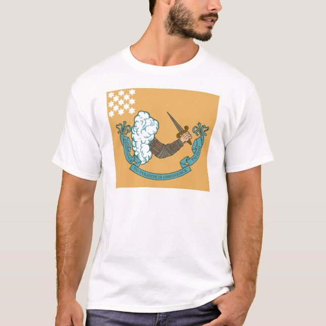 Revolutionäre Kriegs-Kampf-Flagge T-Shirt (Vorderseite)