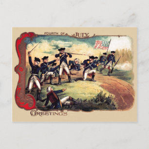 Revolutionäre Kriegs-Schlacht Amerikanische Flagge Postkarte