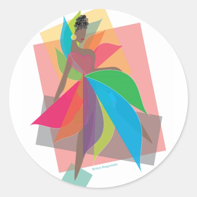 Revolutionäre Liebe Runder Aufkleber (Vorderseite)