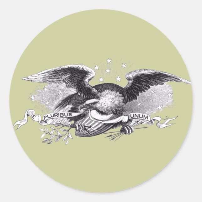 Revolutionärer Krieg Eagle Runder Aufkleber (Vorderseite)