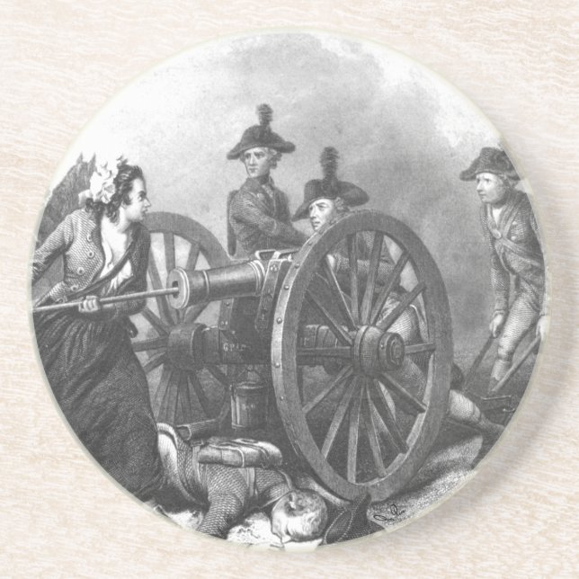 Revolutionärer Kriegmolly-Krug-Kanonen-Untersetzer Untersetzer (Vorne)