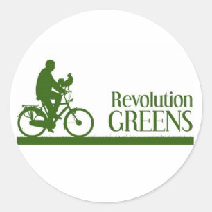 Revolutions-Grüntöne Runder Aufkleber