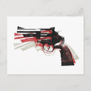 Revolver auf Weiß Postkarte