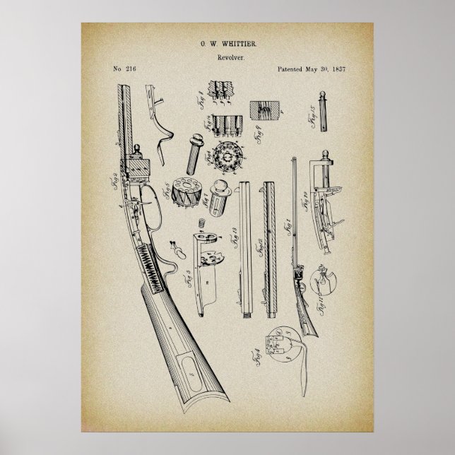 Revolver Patent Poster (Vorne)