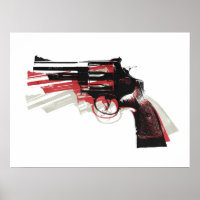 Revolver Pistole Gun auf Weiß