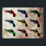 Revolver Pop Art Poster<br><div class="desc">Magnum .44 Revolvers Pop Art</div>