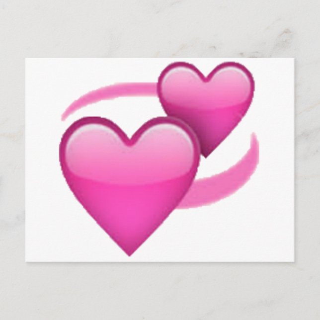 Revolvierende Herzen - Emoji Postkarte (Vorderseite)