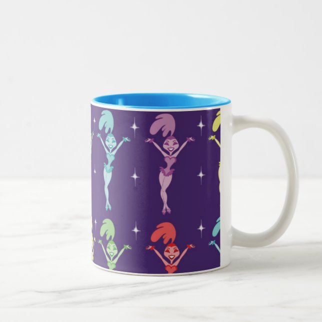 Revuegirls Zweifarbige Tasse (Rechts)