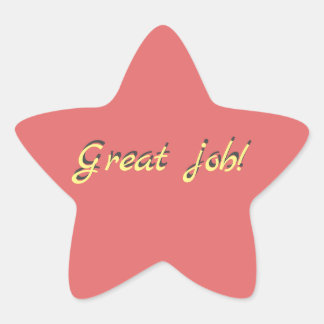 Reward Great job Stern-Aufkleber