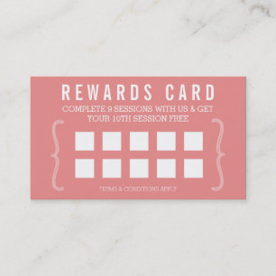 REWARD PUNCH CARD einfache minimale trendige schic Treuekarte