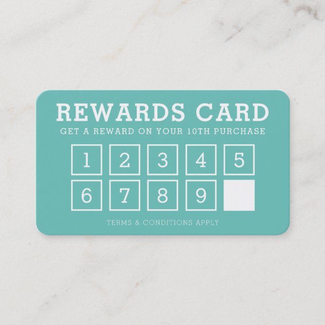 REWARD PUNCH CARD fidélité moderne simple 10e ment (Devant)
