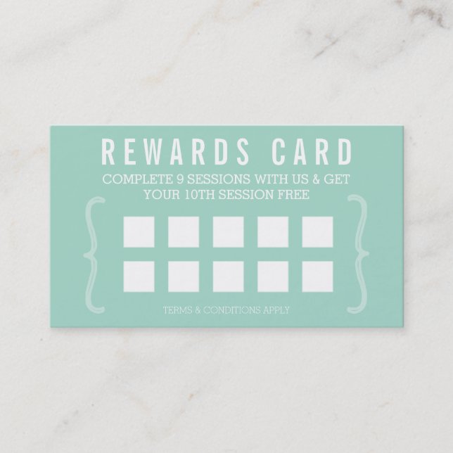 REWARD PUNCH KARTE einfache minimale trendige schi (Vorderseite)
