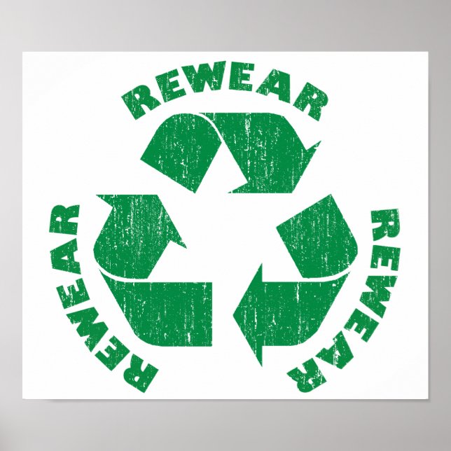 Rewear Rewear Rewear Recyceltest Symbol Poster (Vorne)
