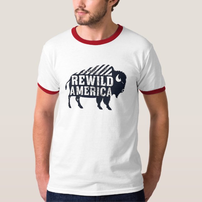 ReWild America bison T-Shirt (Vorderseite)