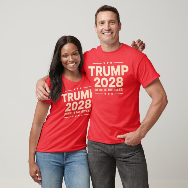 Rewrite the Rules Patriotic, Trump 2028 T - Shirt (Unisex)