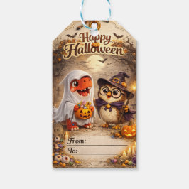 Rex and hoot Halloween ghost dinosaur in which owl Geschenkanhänger